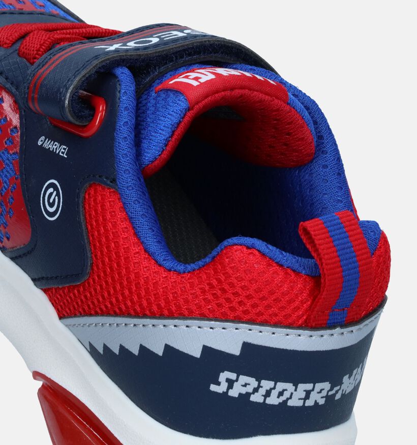 Geox Ciberdron Marvel Spider-Man Baskets en Bleu pour garçons (339672) - pour semelles orthopédiques