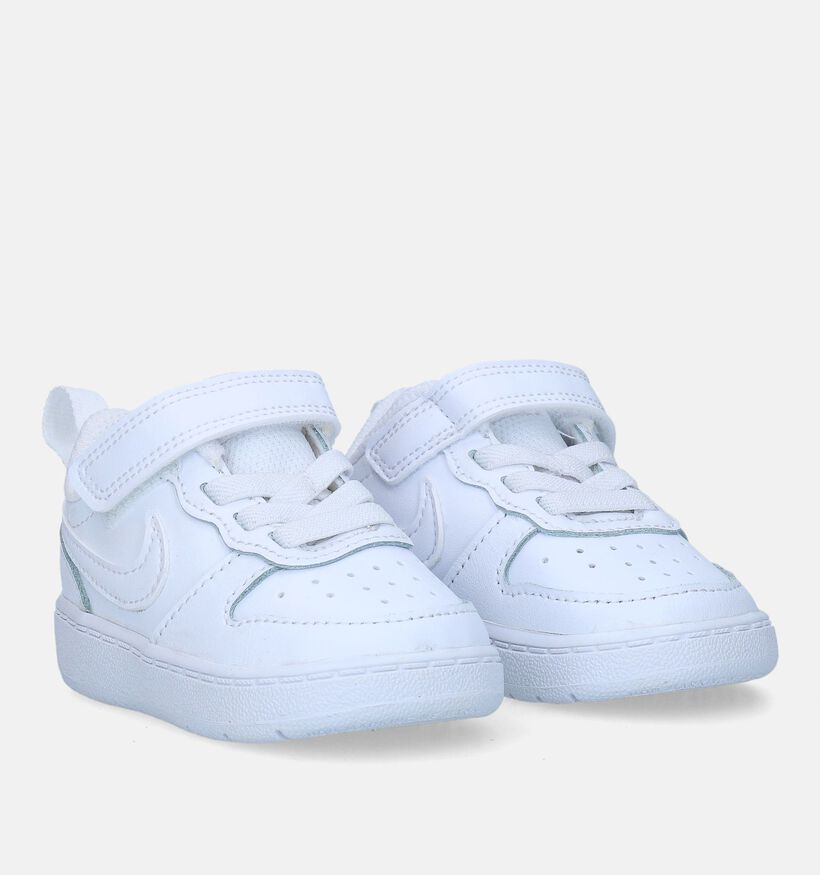 Nike Court Borough Baskets en Blanc pour garçons, filles (340221)