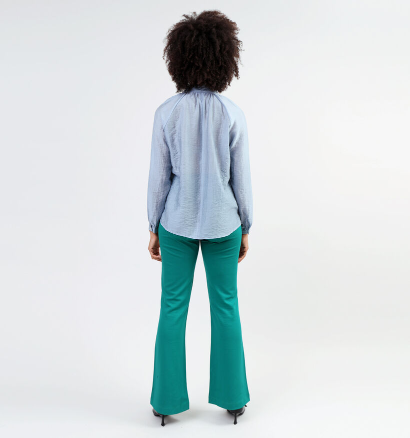 Expresso Bow collar Blauwe Blouse voor dames (351042)