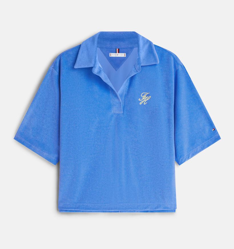 Tommy Hilfiger Toweling Blauwe Polo T-shirt voor dames (369260)
