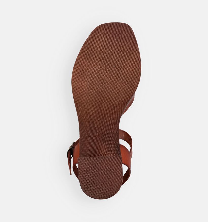 Hee Cognac Sandalen met hak voor dames (372534)