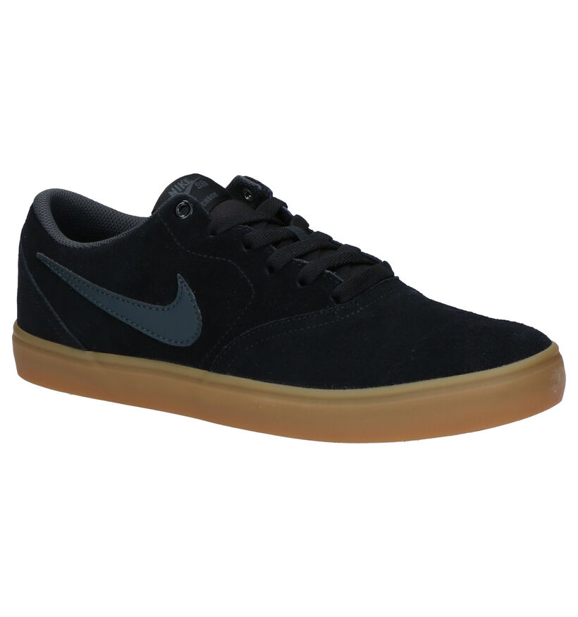 Nike SB Check Solar Baskets en Kaki en daim (262225)