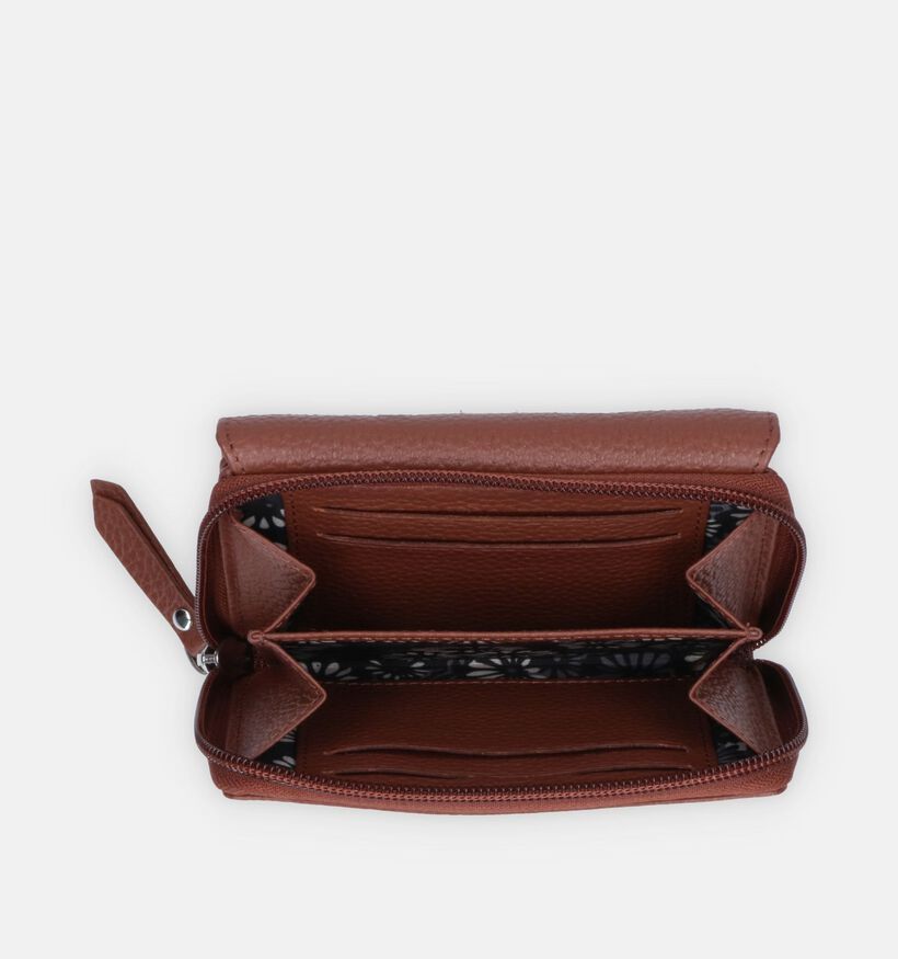 Euro-Leather Zwarte Ritsportemonnee voor dames (353534)