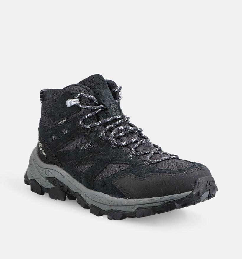 Jack Wolfskin Vojo Tour Texapore Low Zwart Wandelschoenen voor heren (380230) - geschikt voor steunzolen