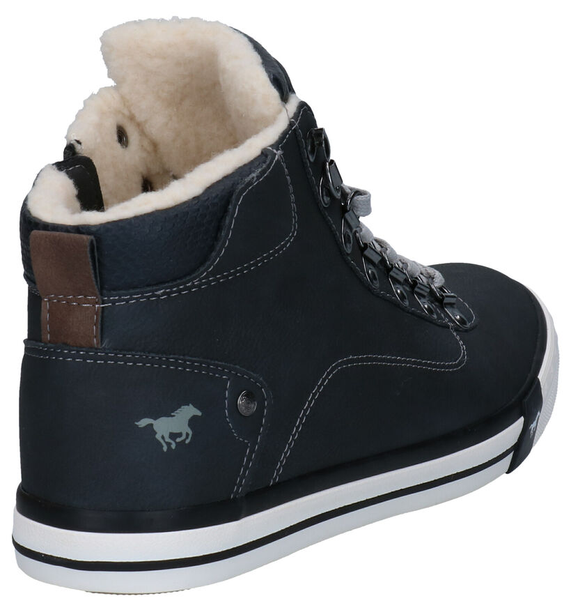 Mustang Zwarte Sneakers in kunstleer (277294)