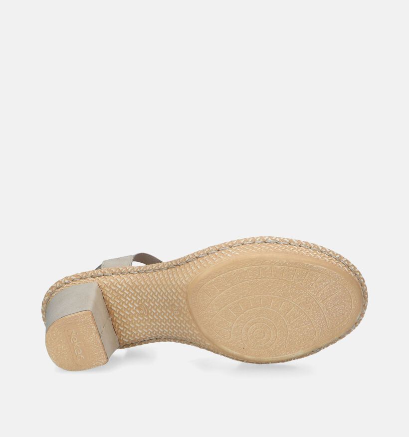 Rieker Beige Sandalen met hak voor dames (339133)