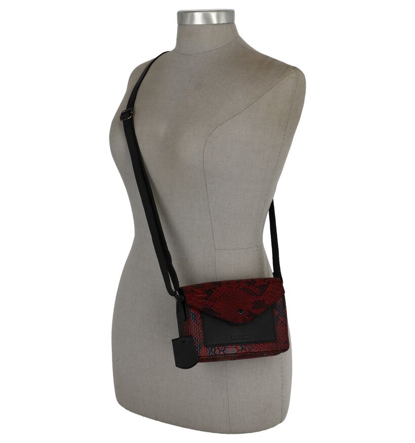 Bordeaux Crossbody Tas Burkely Evening Snake in leer (249394)