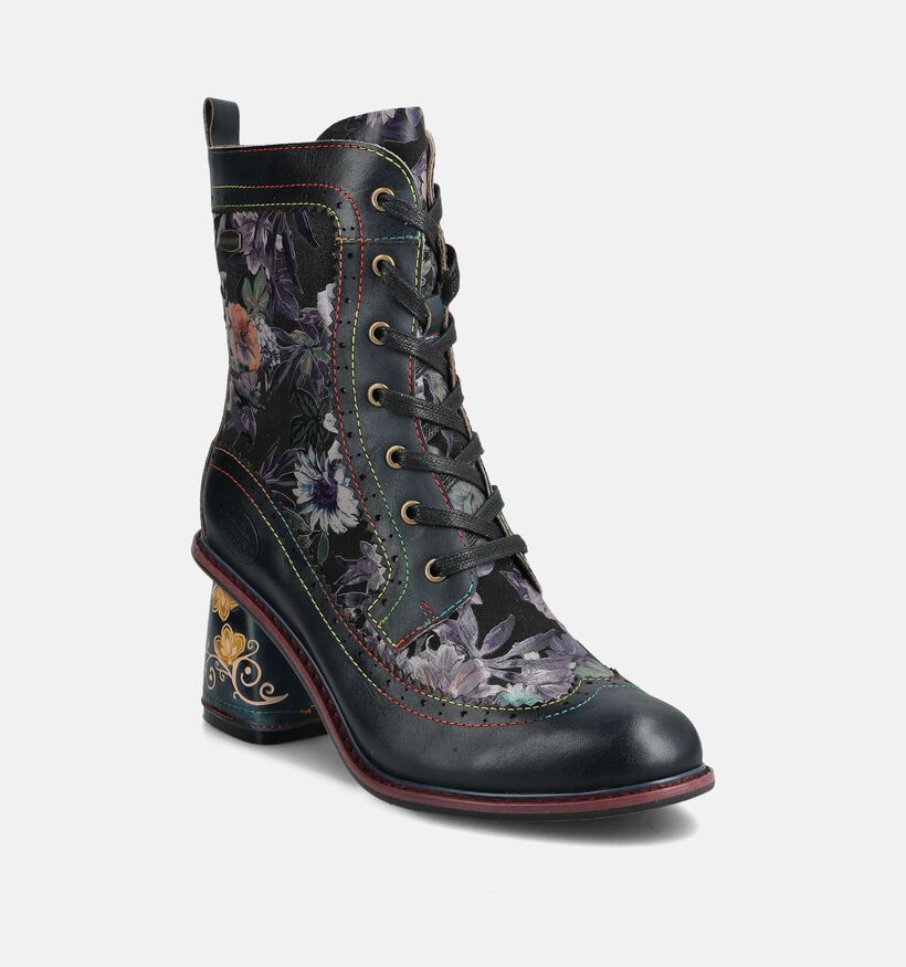 Laura Vita Evcao Bottines en Bleu fonc&eacute; pour femmes (381105)