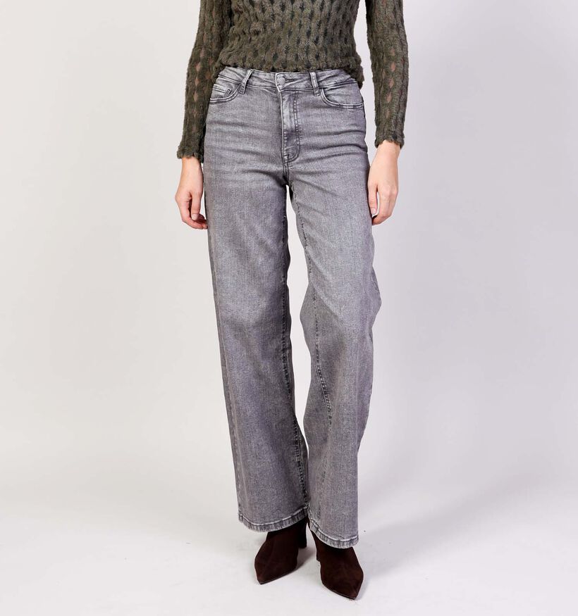 JDY Felina Grijze Straight Leg Jeansbroek voor dames (362425)