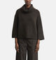 comma Poncho-style Pull en Brun fonc&eacute; pour femmes (381794)