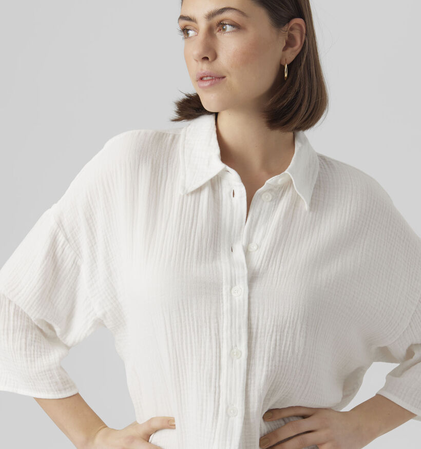 Vero Moda Natali Crop Wit Hemd voor dames (372162)