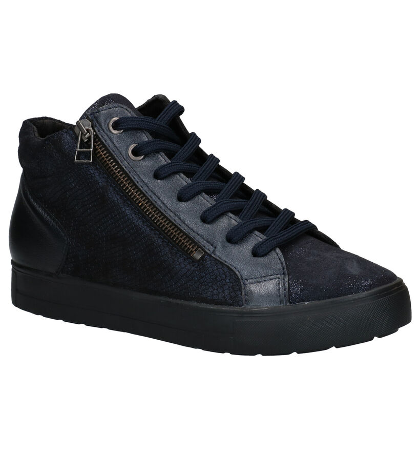 Mirel Zwarte Hoge Sneakers in leer (279835)