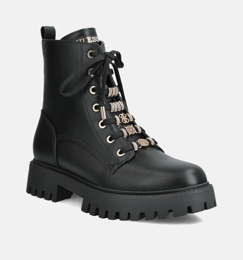 Guess Fionaa Boots à lacets en Noir pour femmes (359536)