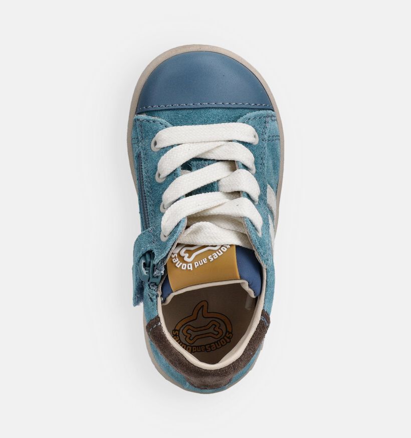 STONES and BONES Nepo Blauwe Babyschoenen voor jongens (369611) - geschikt voor steunzolen