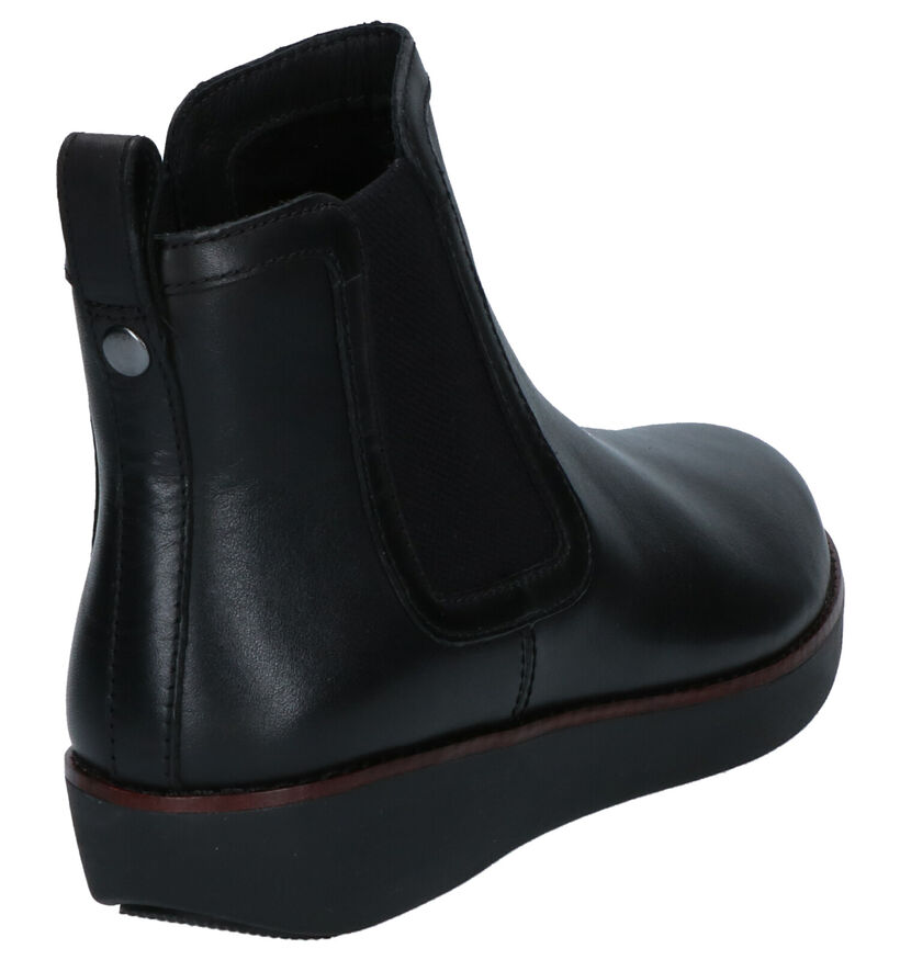 FitFlop Chia Chelsea zwarte enkellaarzen in leer (256043)
