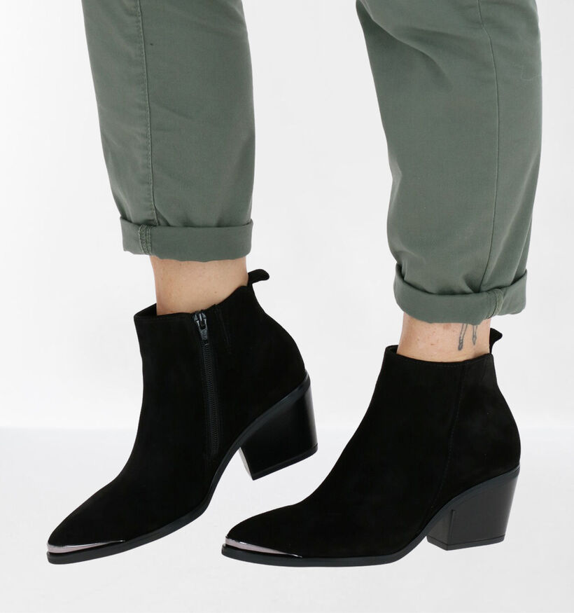 Gabor Santiags en Noir en nubuck (283526)