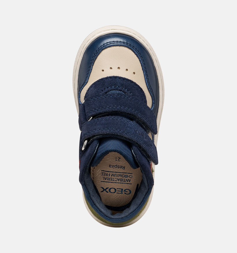 Geox Nashik Blauwe/Multi Babysneakers voor jongens (377753) - geschikt voor steunzolen
