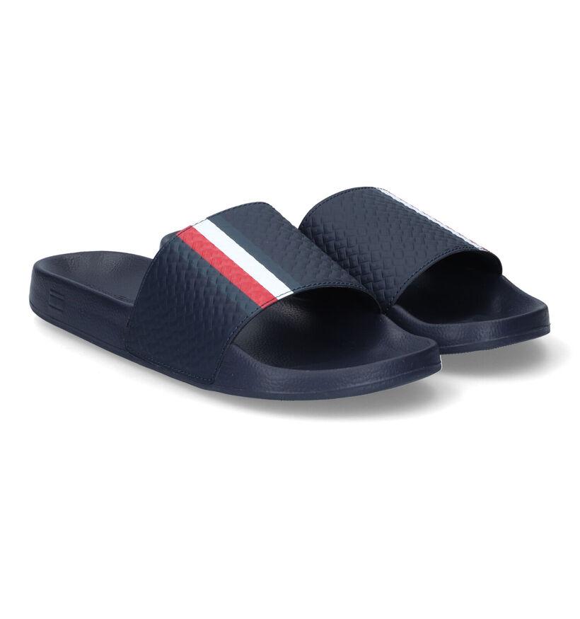 Tommy Hilfiger Corporate Blauwe Badslippers in kunststof (304049)
