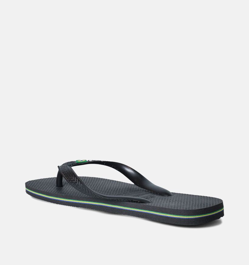 Havaianas Brasil Logo Zwarte Teenslippers voor heren (357801)