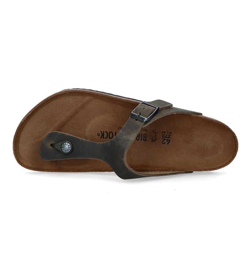 Birkenstock Gizeh Tongs en Noir pour hommes (337874)