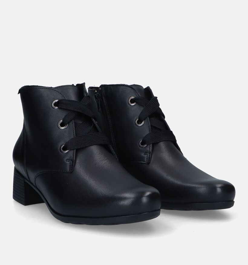 Mephisto Giusta Bottillons avec lacets en Noir pour femmes (330832) - pour semelles orthopédiques