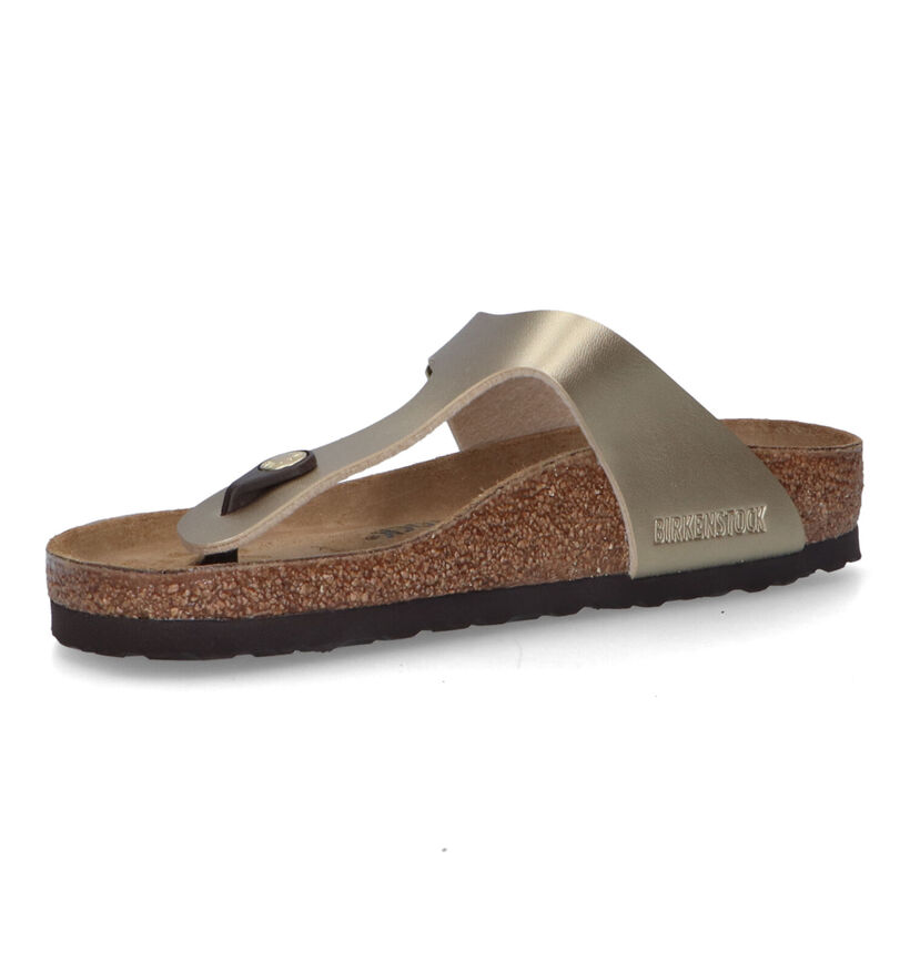 Birkenstock Gizeh Tongs en Or pour femmes (339534)