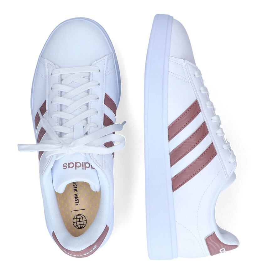 adidas Grand Court 2.0 Baskets sportives en Blanc pour femmes (356989) - pour semelles orthopédiques