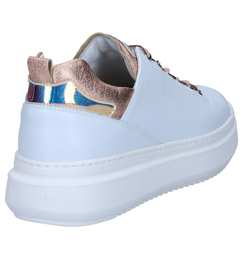 NeroGiardini Witte Veterschoenen voor dames (290052) - geschikt voor steunzolen