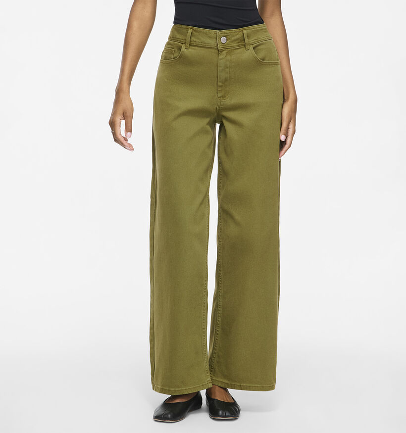 Vila Chia Donkergroene Straight Leg Jeans voor dames (387485)