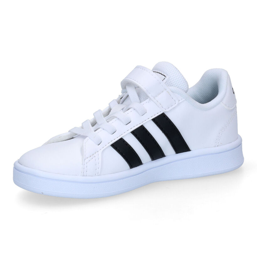 adidas Grand Court C Baskets en Blanc pour garçons (318923)