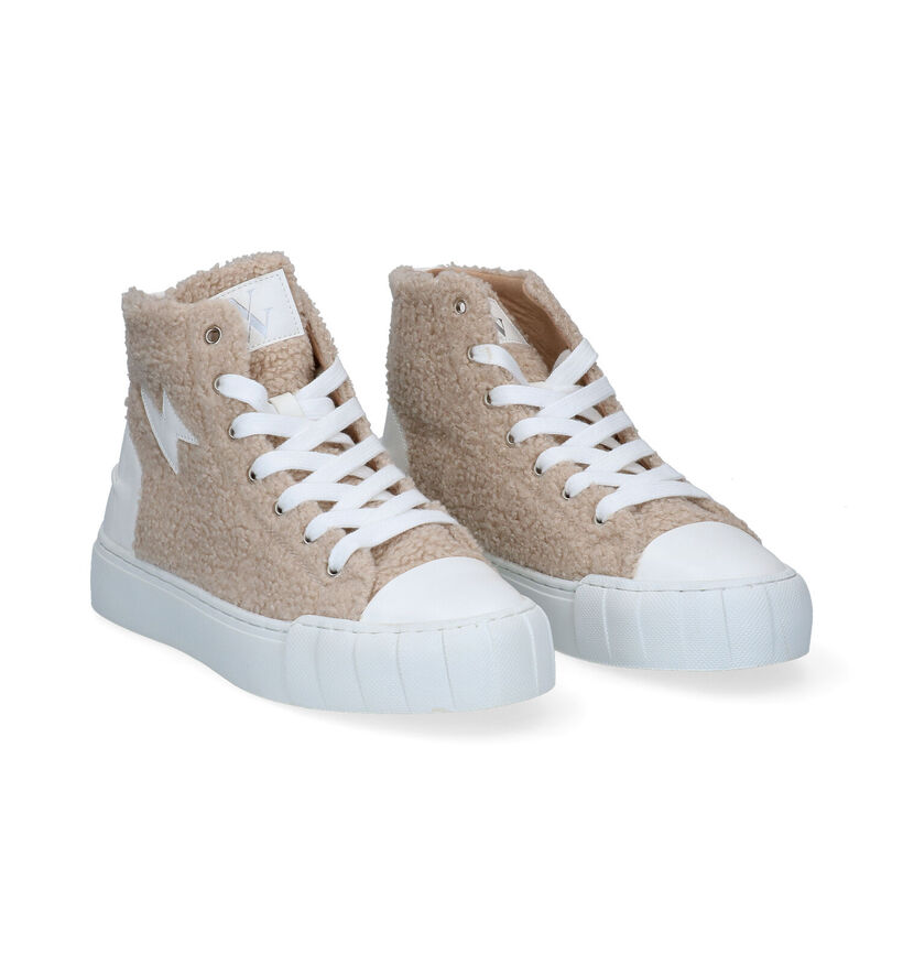 Vanessa Wu Beige Sneakers in stof (303366)