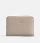 Crinkles Porte-monnaie zipp&eacute; en Beige pour femmes (373845)