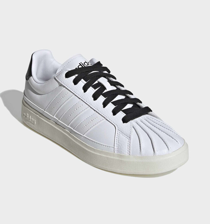 adidas Streettalk Baskets basses en Blanc pour hommes (375305) - pour semelles orthop&eacute;diques