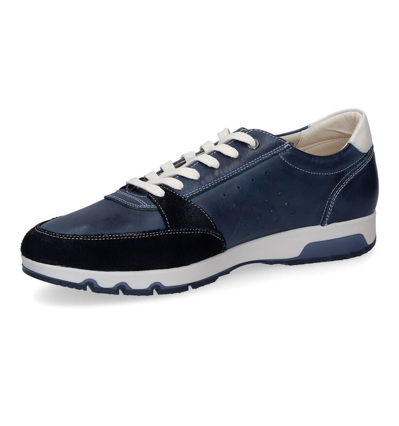 Pikolinos Alarcon Blauwe Veterschoenen in stof (308033)