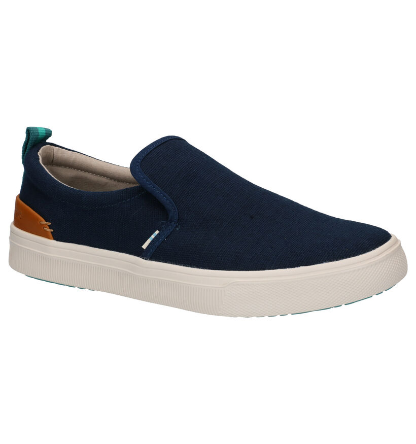 Toms Chaussures slip-on en Bleu en simili cuir (269362)