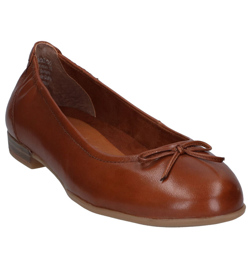 Tamaris Greenstep Ballerines en Cognac en cuir (286279)