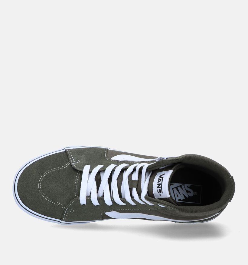 Vans Filmore Hi Baskets de skate en Vert pour hommes (328234)