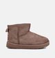 Braqeez Bottes courtes en Taupe pour filles (364619) - pour semelles orthopédiques