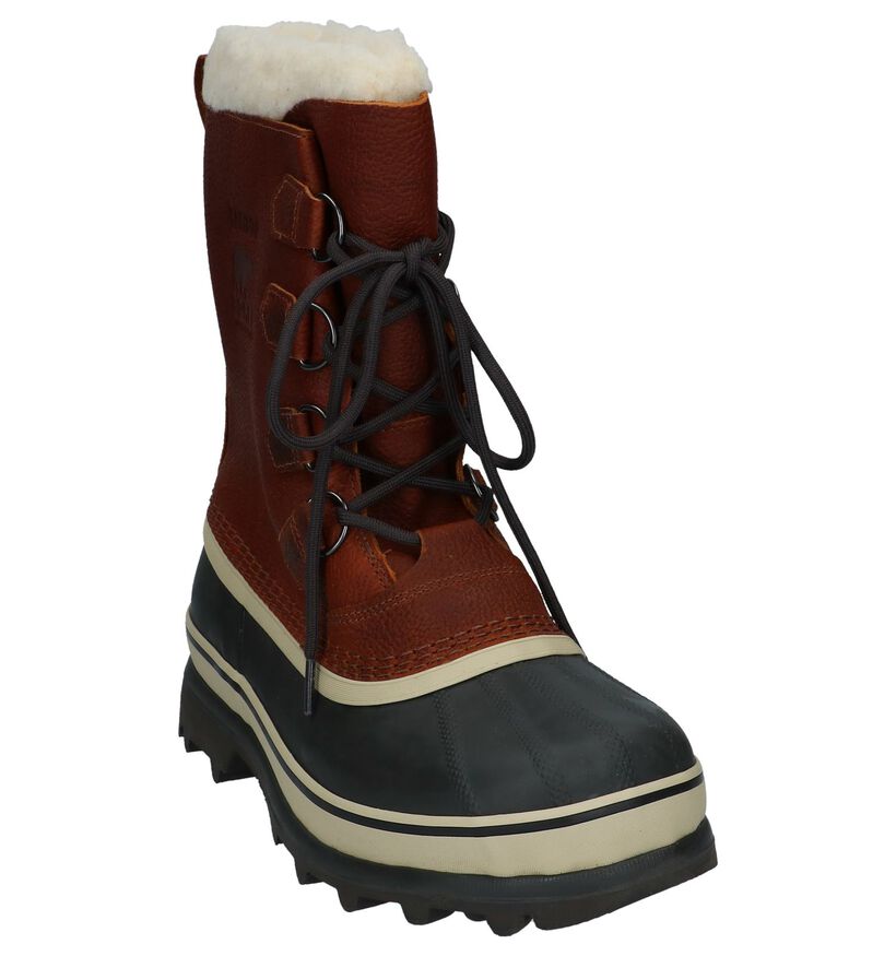 Sorel Caribou Bruine Snowboots in leer (252850)