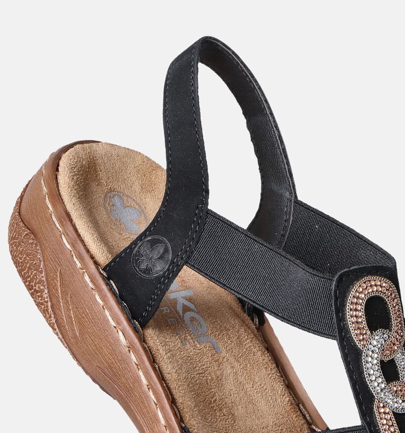 Rieker Zwarte Sandalen voor dames (354930)