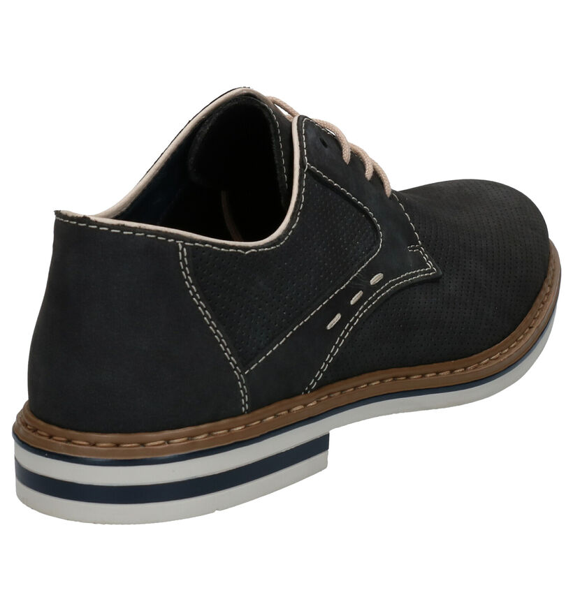 Rieker Blauwe Geklede Veterschoenen in rubber (266694)