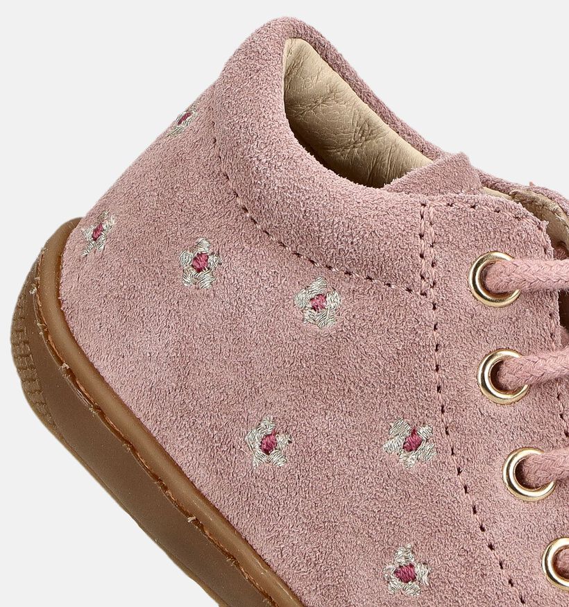 Naturino Cocoon Embroidery Chaussures b&eacute;b&eacute; en Rose pour filles (380179) - pour semelles orthop&eacute;diques