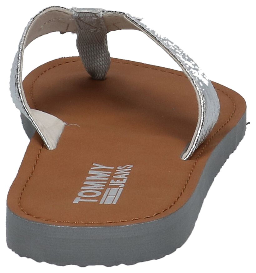 Zilveren Teenslipper Tommy Hilfiger Glitter Beach Sandal in kunstleer (212745)