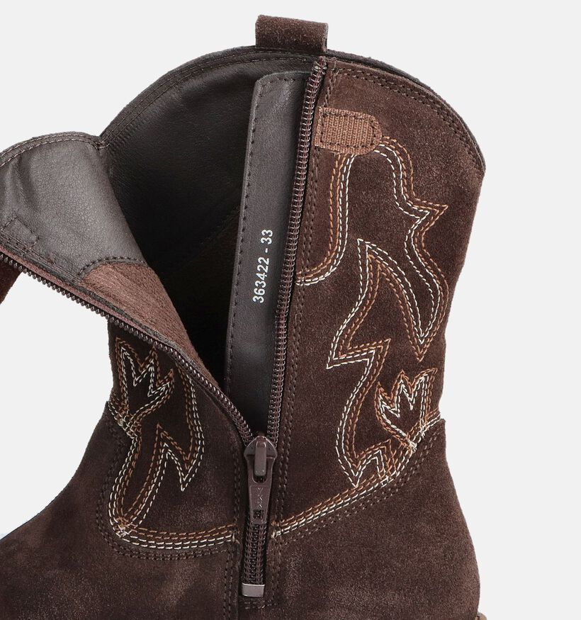 Milo & Mila Santiags en Marron pour filles (363422)