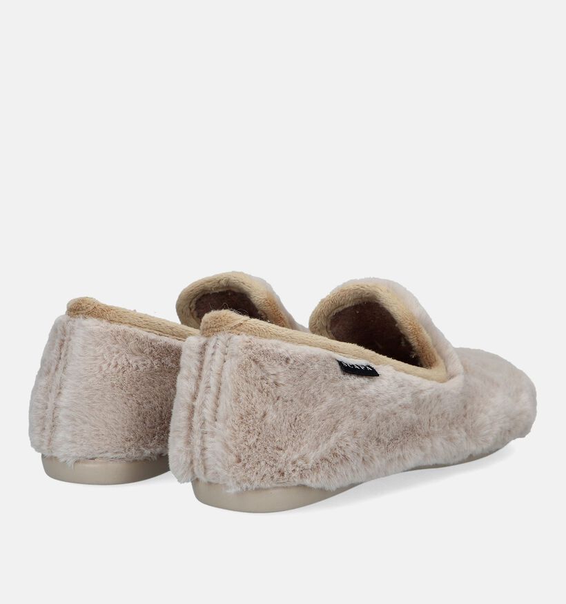 Scapa Beige Fluffy Pantoffels voor dames (333440)