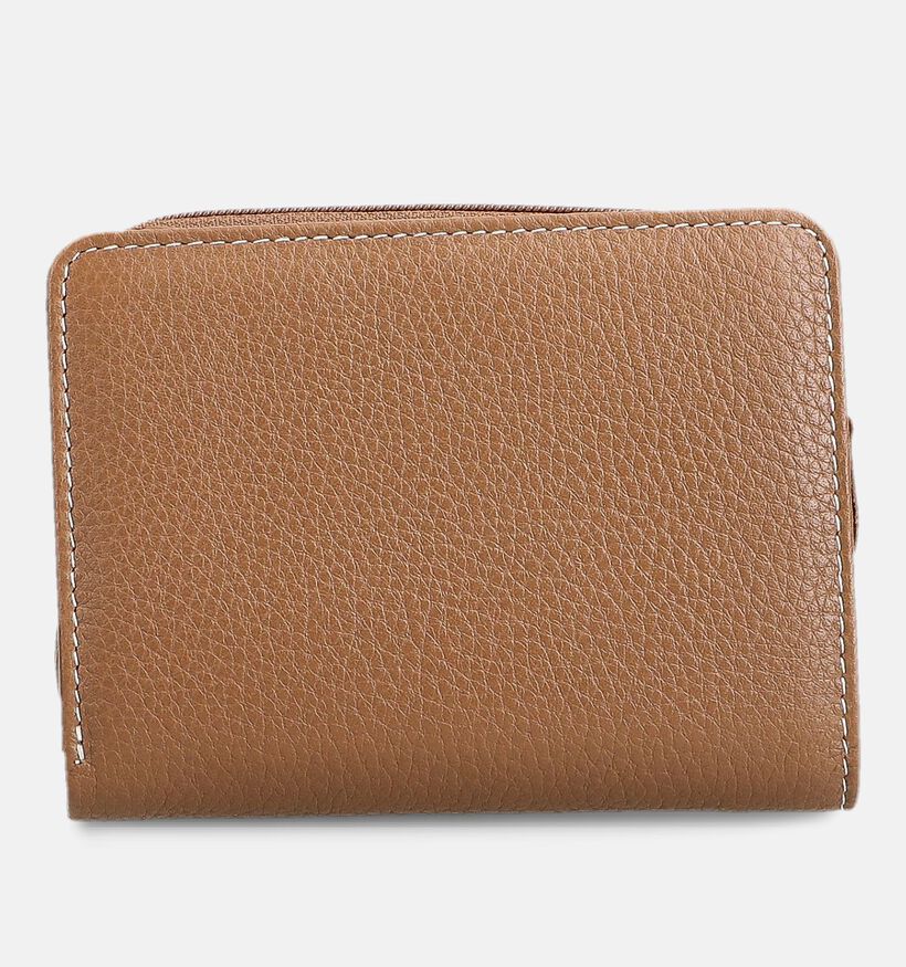 Crinkles Bruine Portemonnee met Rits voor dames (381746)