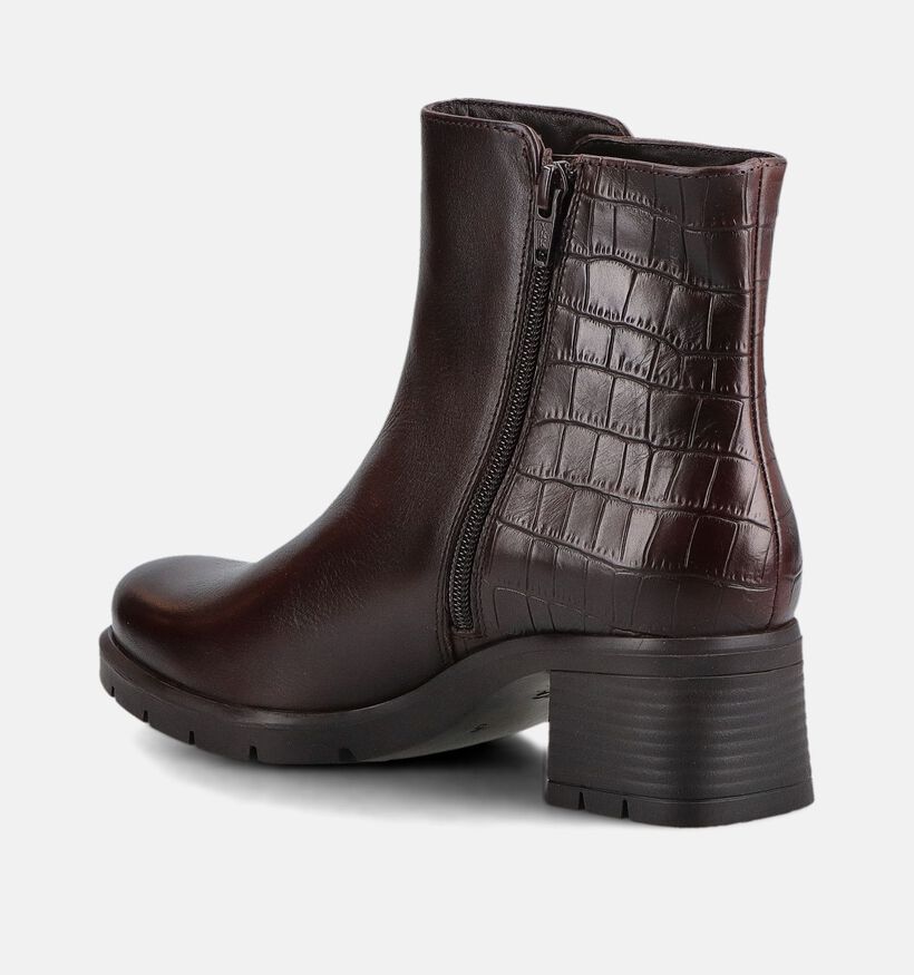 Ara Bottines &agrave; talons en Brun fonc&eacute; pour femmes (380000) - pour semelles orthop&eacute;diques