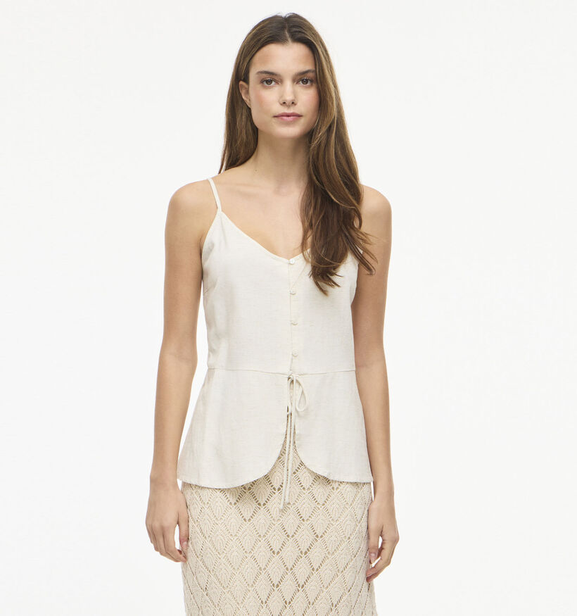 Vila x Loredana Keta Singlet Ecru Top voor dames (375148)