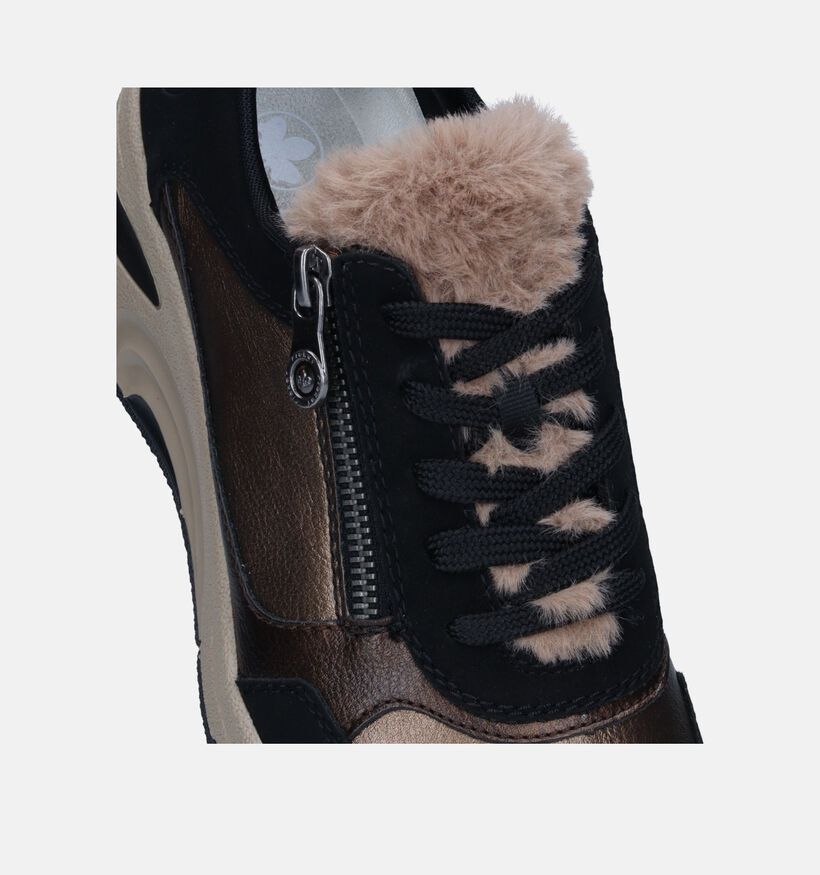 Rieker Zwarte Sneakers voor dames (344401) - geschikt voor steunzolen