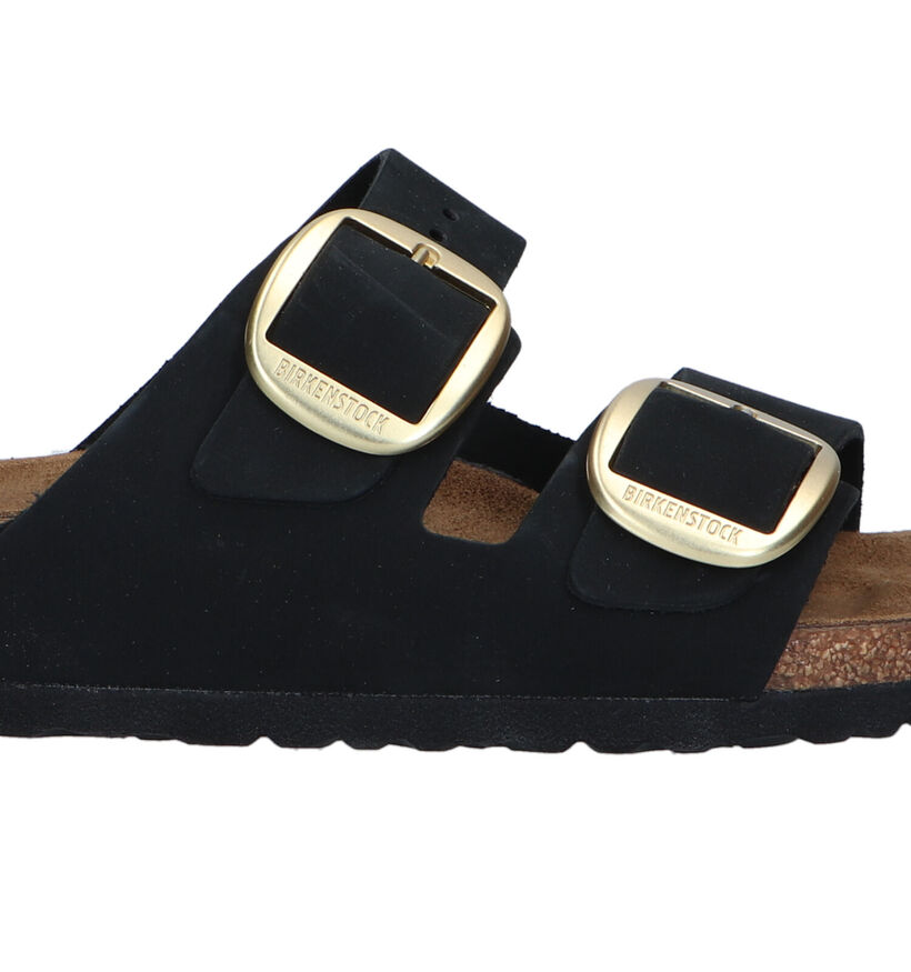 Birkenstock Arizona Big Buckle Zwarte Slippers voor dames (322632)